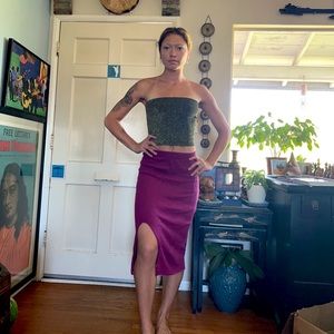 Free People Skirt ~ Sweater Material with side-slit